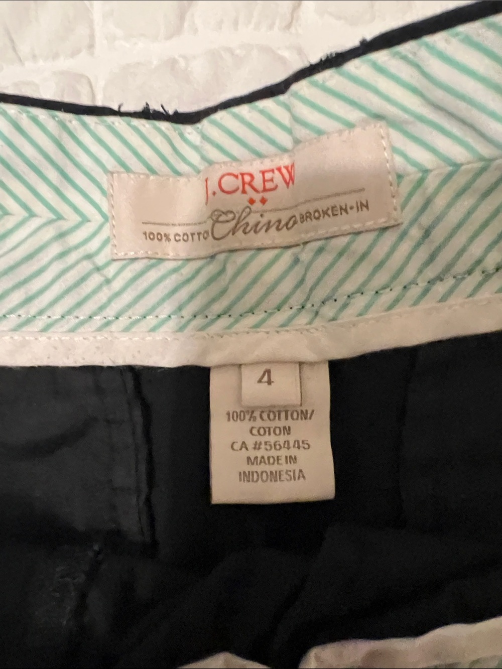 J. Crew Navy High-Waist Cotton Blend Shorts - Picture 5 of 6